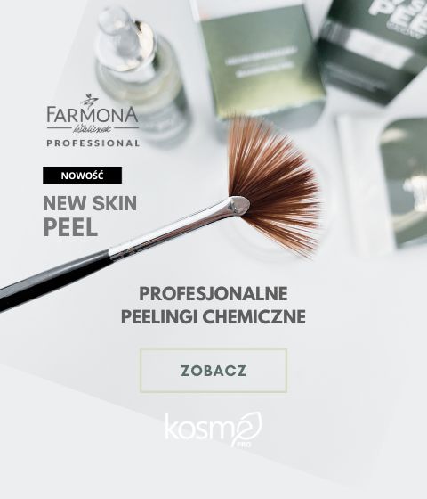 Nowy zabieg eksfoliacji kwasami - peeling chemiczny New Skin Peel marki Farmona - przeczytaj na blogu i kup online na kosme.pl